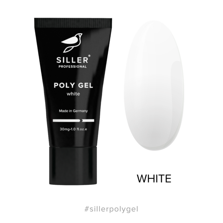 SILLER Polygel WHITE (білий), 30 ml, моделюючий полігель #2