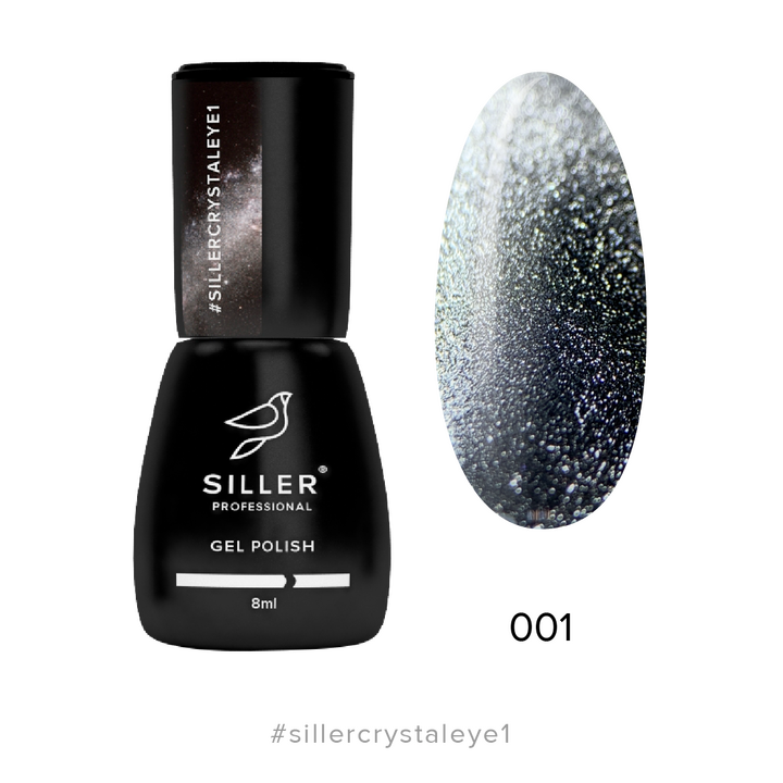 SILLER Gel Polish Сrystal Eye №1, кришталева кішка, 8 ml, гель-лак #1