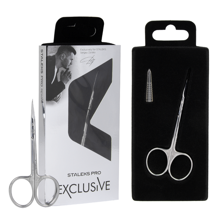 STALEKS Cuticle scissors, Ножиці з гачком для кутикули EXCLUSIVE 21 TYPE 1 Magnolia #5