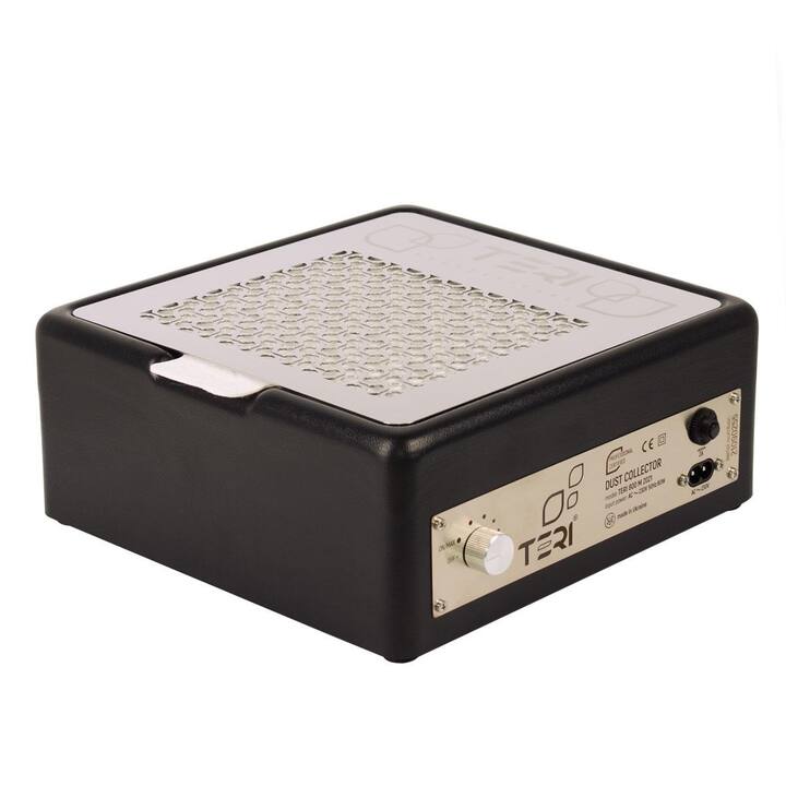TERI, Desktop portable Nail dust Collector "Teri 800 M", Витяжка настільна, чорна зі сталевою решіткою "metallic" #1