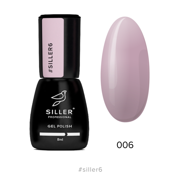SILLER Gel Polish №6 DUSTY ORCHID, припилена орхідея, 8 ml, гель-лак #1