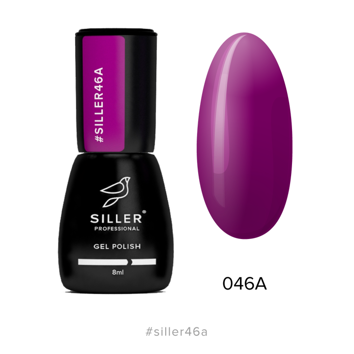 SILLER Gel Polish №46A PLUM, сливовий, 8 ml, гель-лак #1