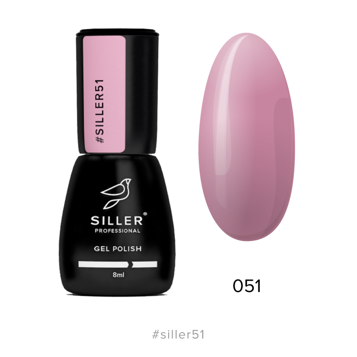 SILLER Gel Polish №51 DUSTY ROSE, припилена троянда, 8 ml, гель-лак #1