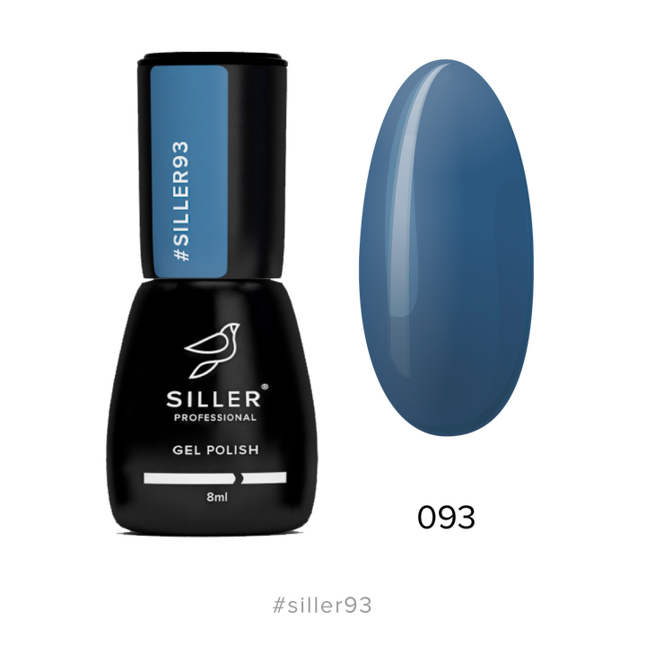 SILLER Gel Polish №93 DARK CORNFLOWER, темно-волошковий, 8 ml, гель-лак #1