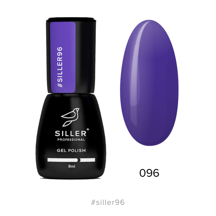 SILLER Gel Polish №96 DARK PURPLE, темно-фіолетовий, 8 ml, гель-лак #1