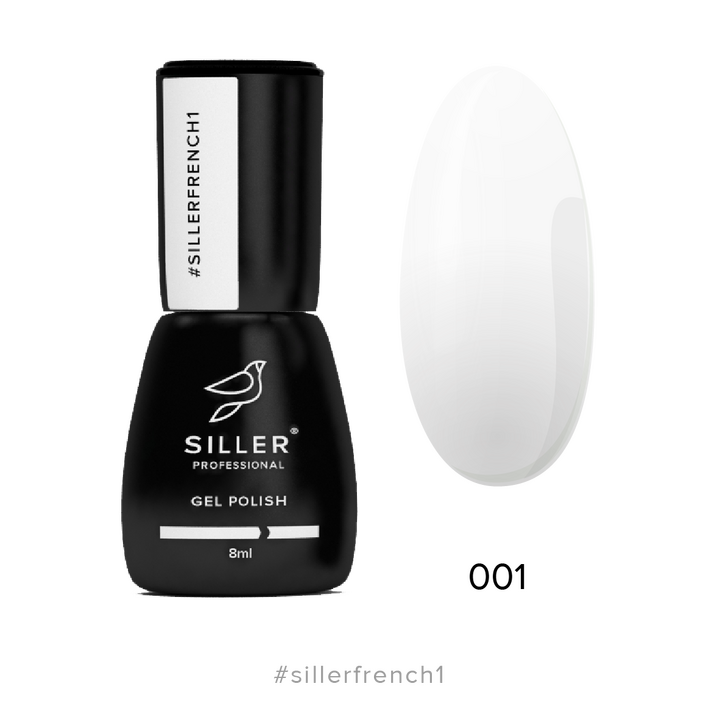 SILLER Gel Polish French №1, молочний, 8 ml, гель-лак #1