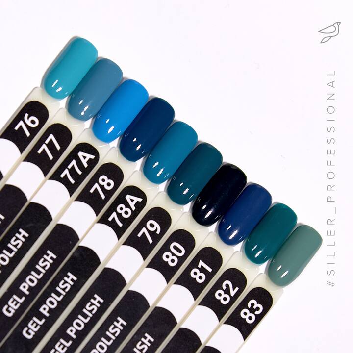 SILLER Gel Polish №79 DARK TURQUOISE, темно-бірюзовий, 8 ml, гель-лак #3