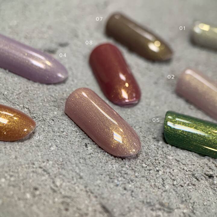 SILLER Gel Polish Gold Shine №8, бордово-коричневий із золотим мікроблиском, 8 ml, гель-лак #3
