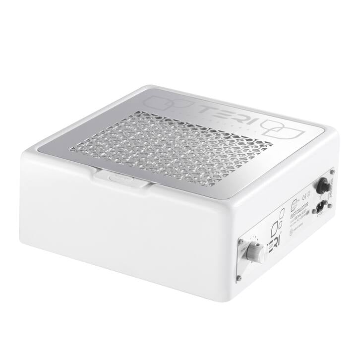 TERI, Desktop portable Nail dust Collector "Teri Turbo M", Витяжка настільна, біла зі сталевою решіткою "metallic" #1