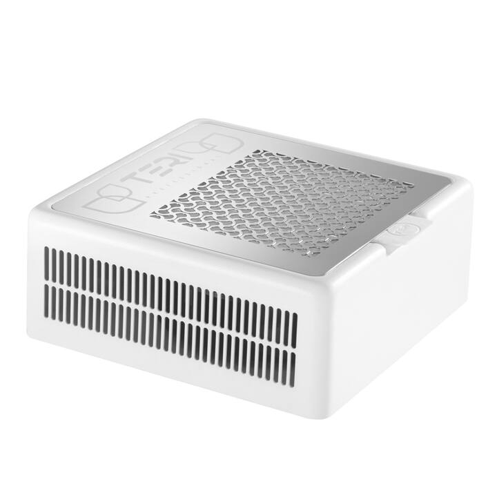 TERI, Desktop portable Nail dust Collector "Teri Turbo M", Витяжка настільна, біла зі сталевою решіткою "metallic" #2