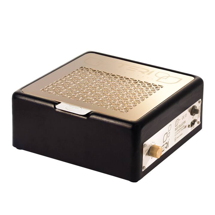 TERI, Desktop portable Nail dust Collector "Teri Turbo M", Витяжка настільна, чорна зі сталевою решіткою "gold" #1