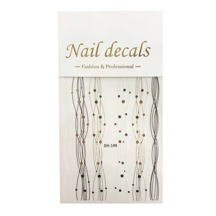 Aufkleber für Nageldesign, dünne Linien / Kreise #1
