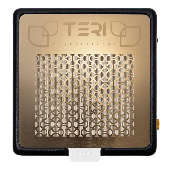 TERI, Desktop portable Nail dust Collector "Teri 800 M", Витяжка настільна, чорна зі сталевою решіткою "gold" #3