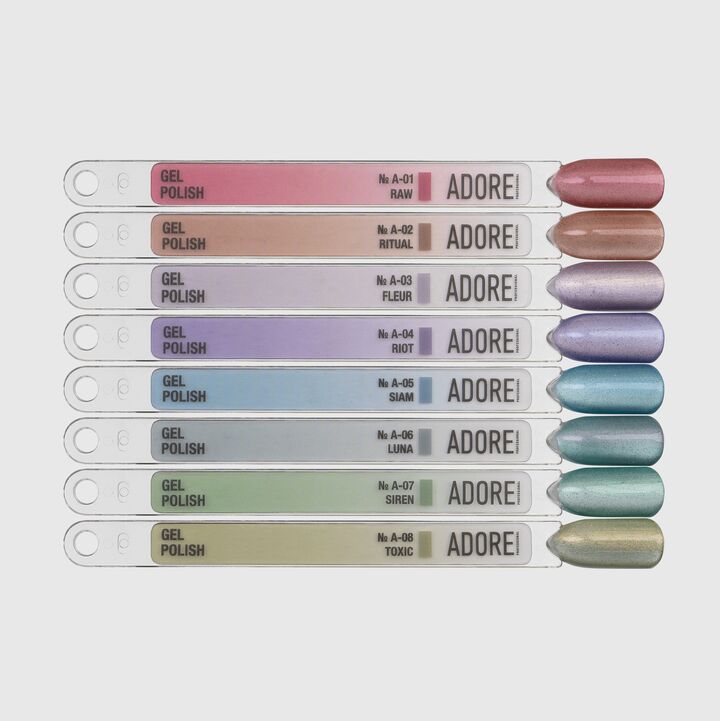 ADORE. Cat's Eye Gel Polish, #A-04, Riot, 8 ml. Gel-Lack Glas-Katzenauge-Chamäleon, Ultramarin #4