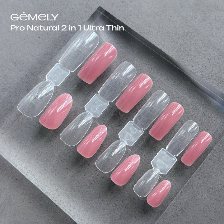 GÉMELY (ex GA&MA). Upper forms, Natural 2 in 1, Ultra Thin, 120 pcs. Верхні форми "Натуральні" 2 в 1, надтонкі #2