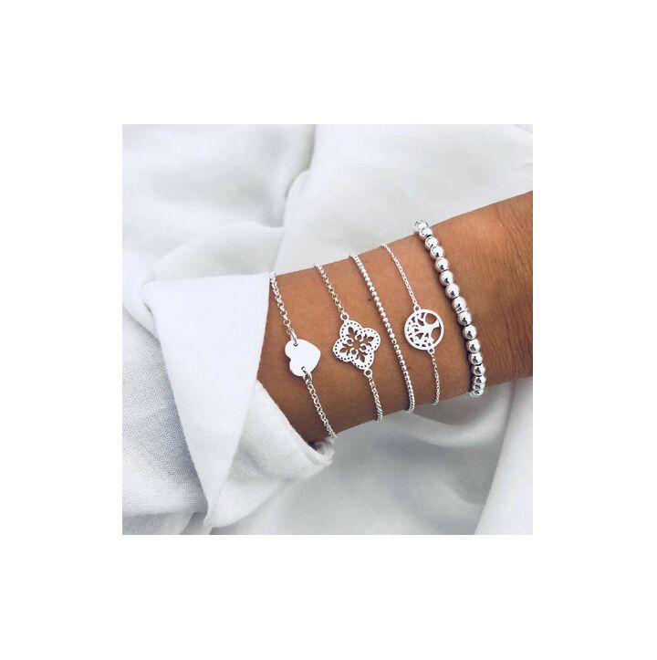 Set di bracciali argentati #1 #2