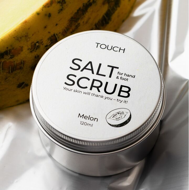 TOUCH. Hand&Foot Salt Scrub, Melon, 120 ml. Scrub per mani e piedi con profumo di melone #2