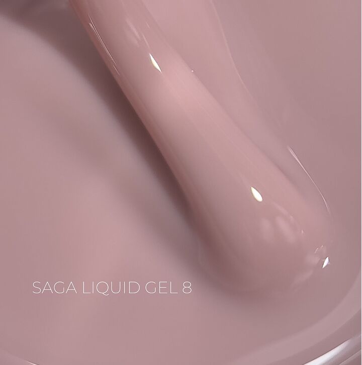 SAGA. Liquid Gel, 30 ml, #08. Рідкий гель для укріплення та нарощування #1