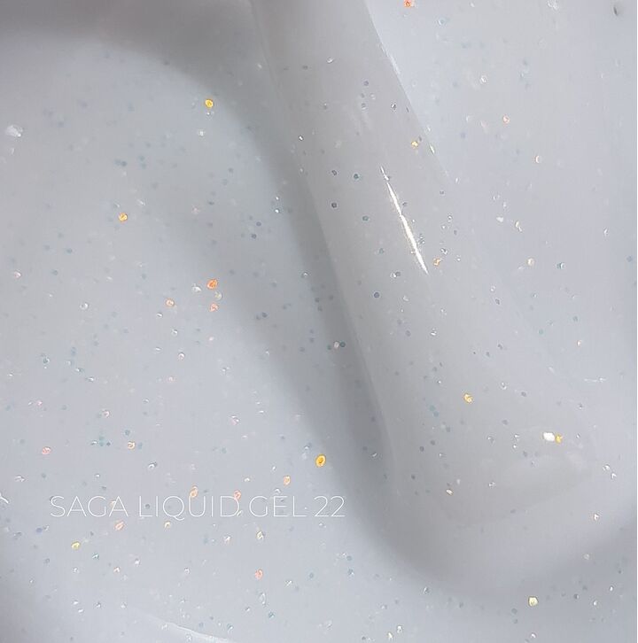 SAGA. Liquid Gel, 15 ml, #22. Рідкий гель для укріплення та нарощування з шимером #1