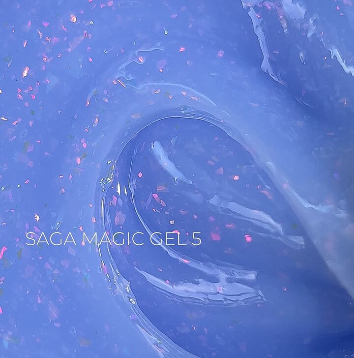 SAGA. Builder Gel "Magic", 15 ml, #05. Гель для укріплення та нарощування з поталлю #1