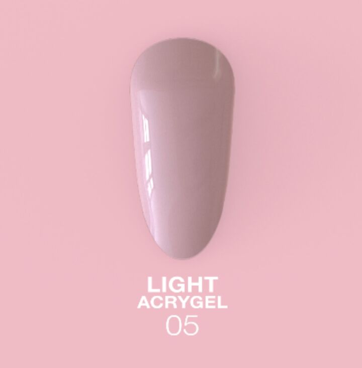 LUNAmoon. Light Acrygel #5 Pink nude, 50 ml, gel líquido, nude rosado #2