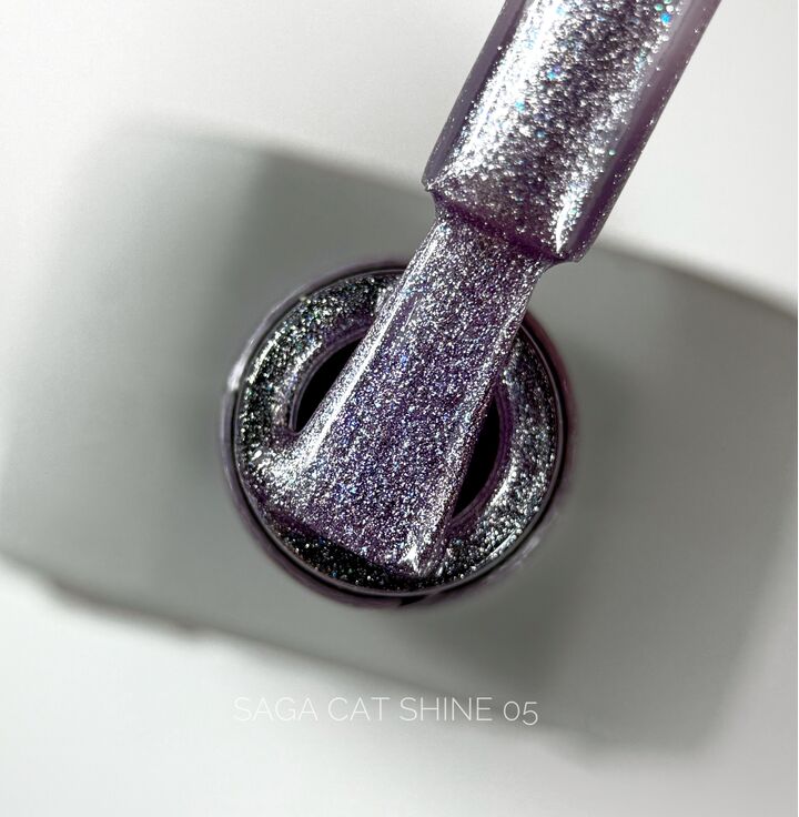 SAGA. Cat's Eye Gel Polish "Cat Shine", #05, 10 ml. Гель-лак "Котяче око" #1