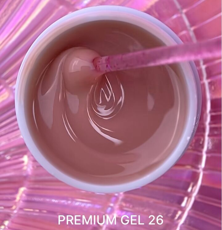 УЦІНКА / LUNAmoon. Premium Builder Gel #26 Dark beige, 15 ml, моделюючий гель, темний беж #3