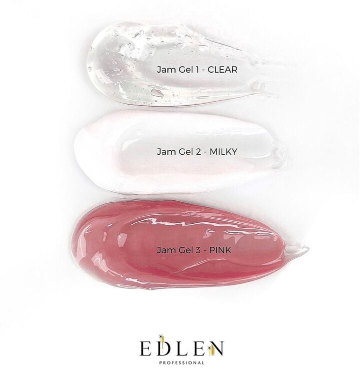 EDLEN Jam gel №1 CLEAR, 15 ml, гель-желе, прозорий #3