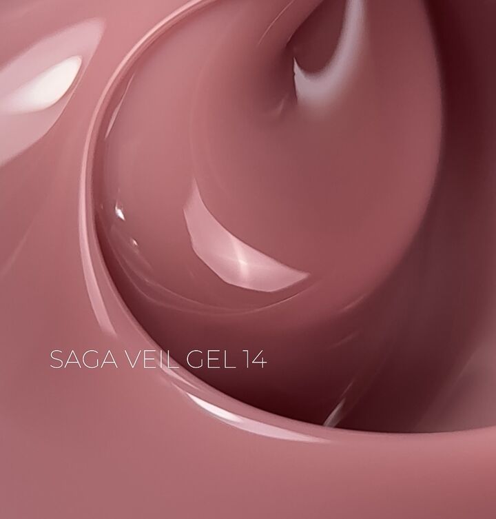 SAGA. Builder gel "Veil", 15 ml, #14. Гель для укріплення та нарощування #2