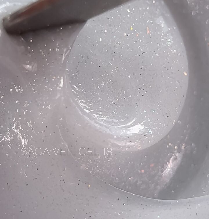 SAGA. Builder gel "Veil", 30 ml, #18. Гель для укріплення та нарощування #1
