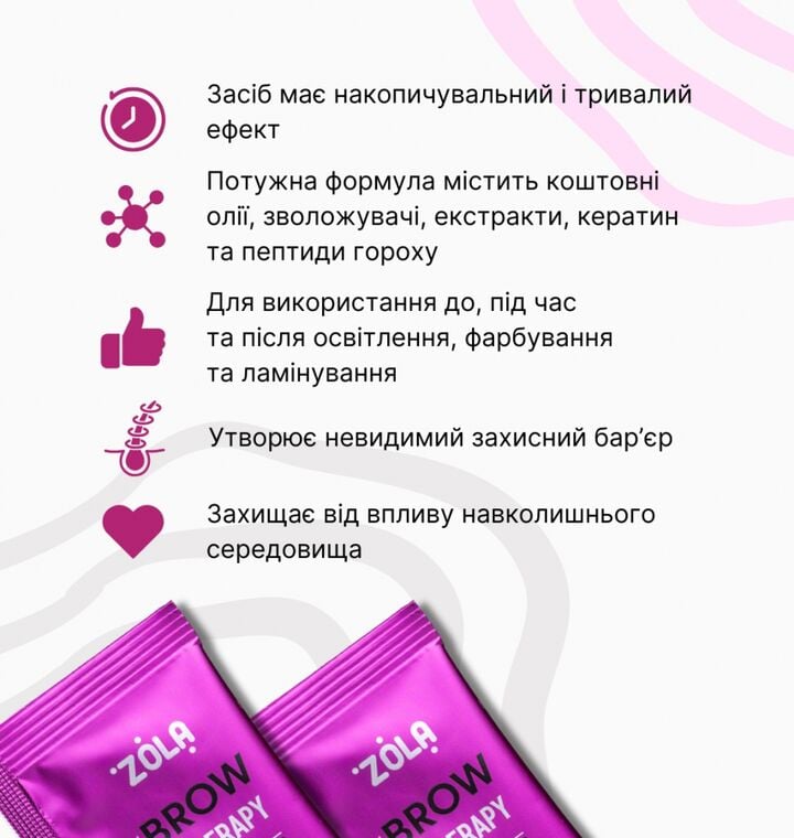 ZOLA. Restructuring Membrane-Lipid Complex, Brow Therapy, in sachet 10 pcs x 1.5 ml. Мембранно-ліпідний комплекс для реструктуризації брів #5
