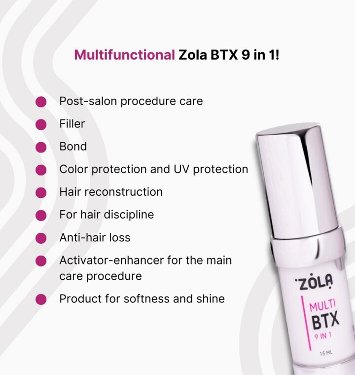 ZOLA. Multi-Treatment BTX 9-in-1, Multifunctional Premium Brow & Lash Treatment, 15 ml. Багатофункціональний преміальний засіб для брів #8