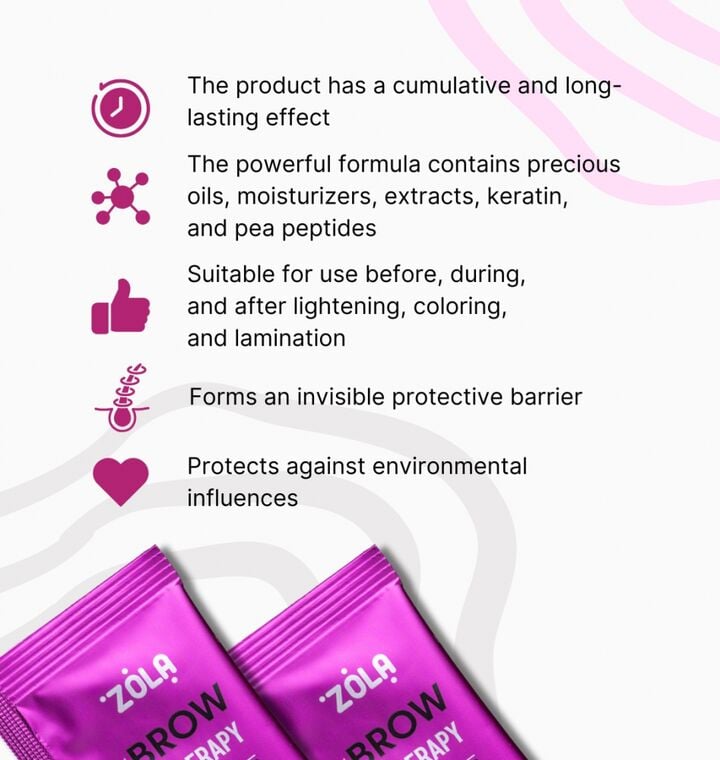 ZOLA. Restructuring Membrane-Lipid Complex, Brow Therapy, in sachet 10 pcs x 1.5 ml. Мембранно-ліпідний комплекс для реструктуризації брів #8