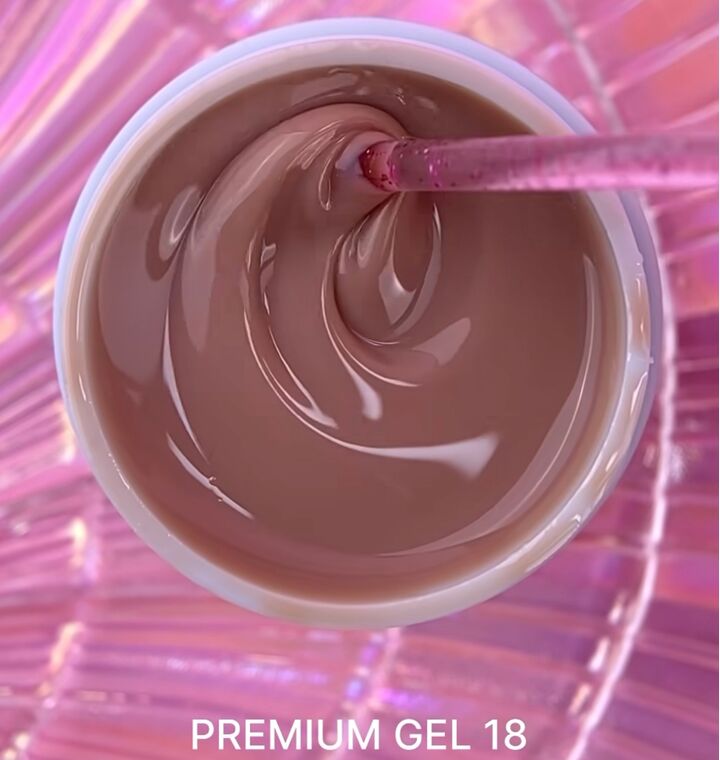 SALE / LUNAmoon. Premium Builder Gel #18 Milk chocolate, 15 ml, modellierendes Gel, Milchschokolade #3