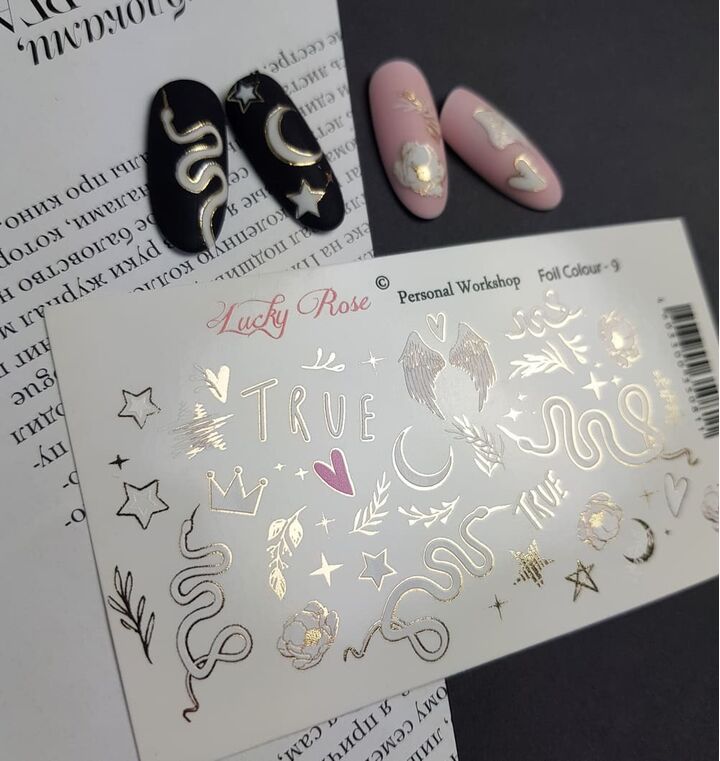 Nagelslider Lucky Rose, Foil Colour Gold 09 #2