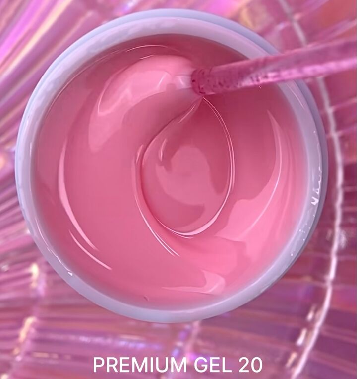LUNAmoon. Premium Builder Gel #20 Powder pink, 30 ml, żel modelujący, pudrowy różowy #3