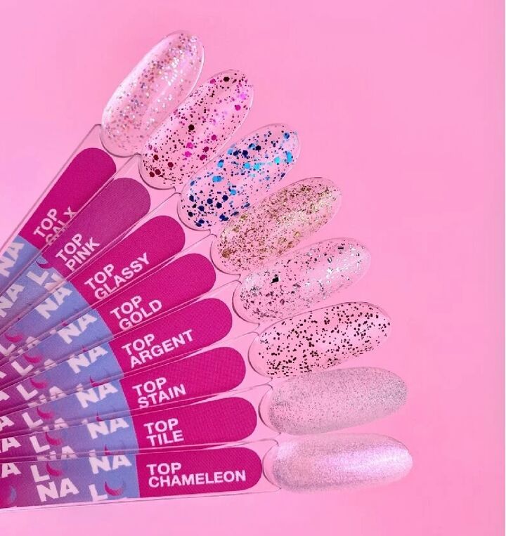 LUNAmoon. Calx Top Coat, 13 ml, top coat avec des particules brillantes multicolores #5