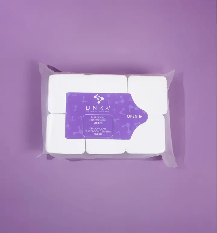 DNKa'. Lint-free perforated wipes, 600 pcs. Безворсові серветки для манікюру перфоровані, 600 шт #1