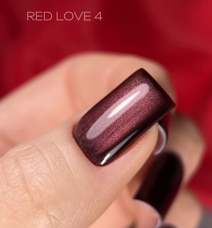 SAGA. Cat's Eye Gel Polish "Love Red", #04, 10 ml. Гель-лак "Котяче око" #2