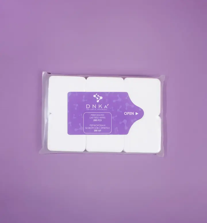 DNKa'. Lint-free perforated wipes, 200 pcs. Безворсові серветки для манікюру перфоровані, 200 шт #1