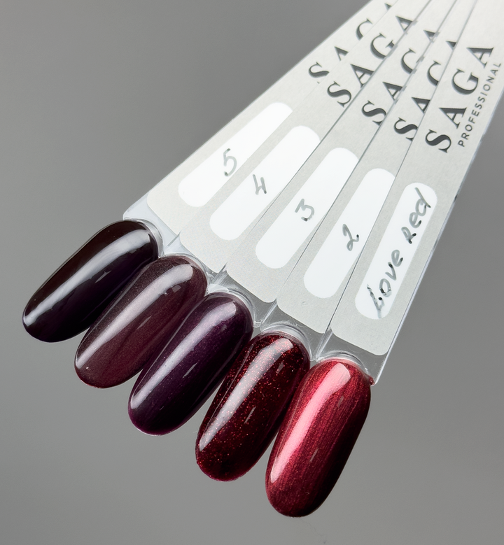 SAGA. Gel Polish "Love Red", #05, 10 ml. Гель-лак #4