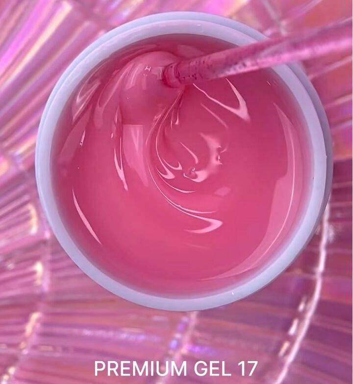 УЦІНКА / LUNAmoon. Premium Builder Gel #17 Orchid pink, 15 ml, гель моделюючий, рожева орхідея #3