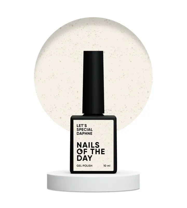 NOTD. Гель-лак Let's special Daphne, #189, 10 ml, молочний із золотою поталлю #2