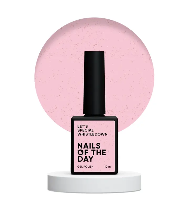 NOTD. Гель-лак Let's special Whistledown, #180, 10 ml, рожевий із золотою поталлю #3