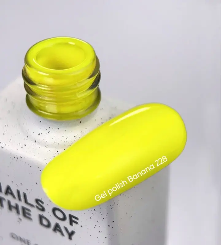 NOTD. Gel Polish, Вanana, #228, 10 ml. Гель-лак, неоново-жовтий #2