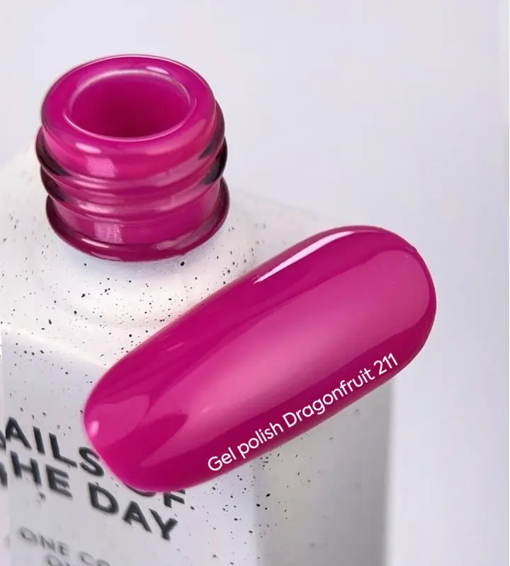 NOTD. Gel Polish, Dragonfruit, #211, 10 ml. Gel polish, violet-rose #2