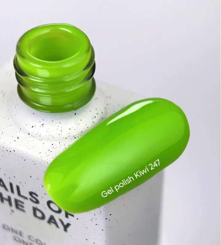 NOTD. Gel Polish, Kiwi, #247, 10 ml. Гель-лак, неоново-зелений #2