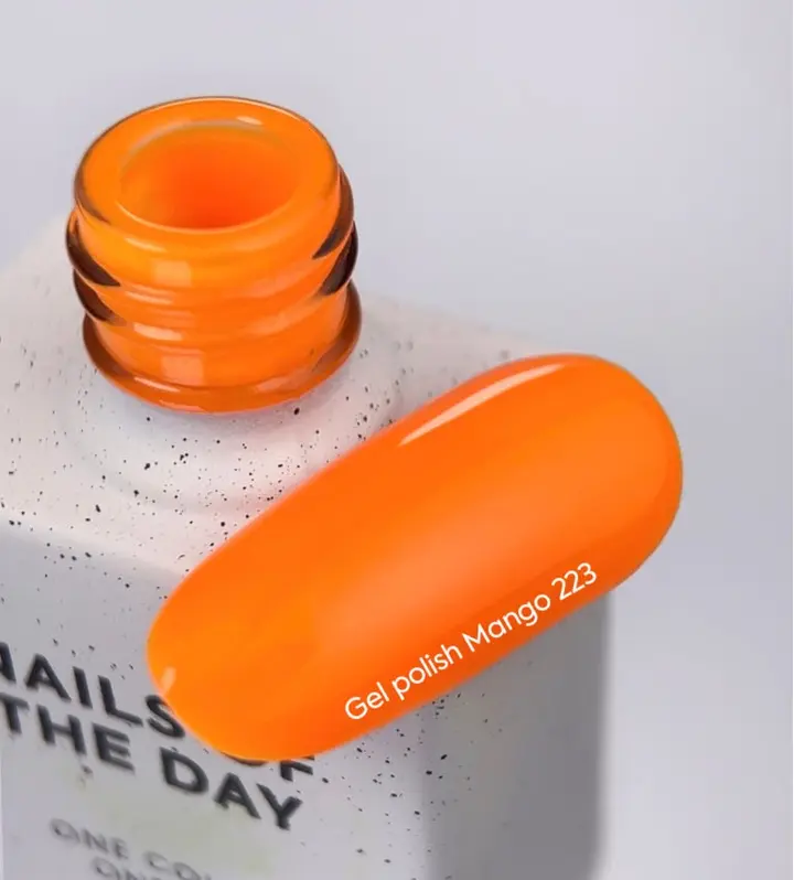 NOTD. Gel Polish, Mango, #223, 10 ml. Гель-лак, неоново-помаранчевий #2