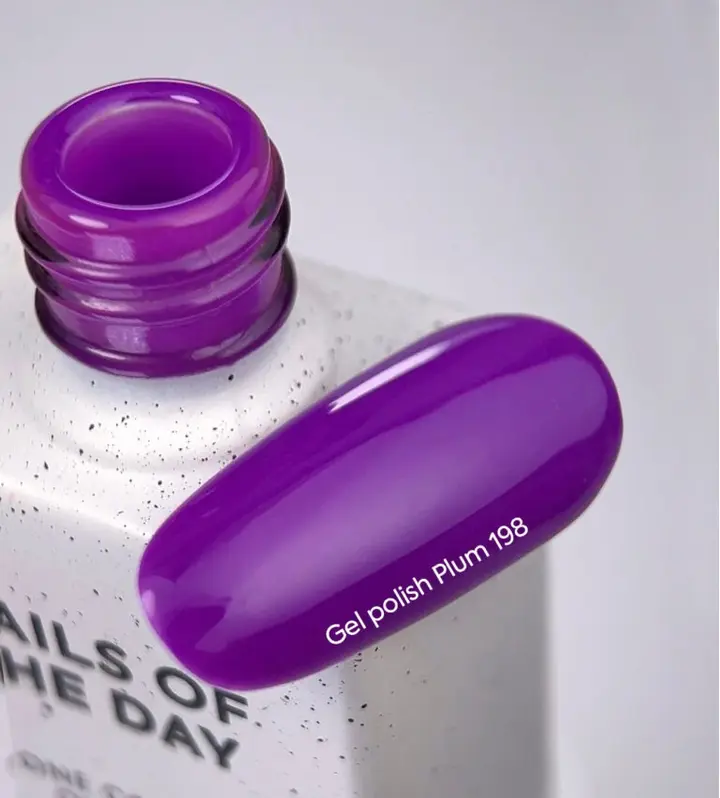 NOTD. Gel Polish, Plum, #198, 10 ml. Гель-лак, сливово-фіолетовий #2