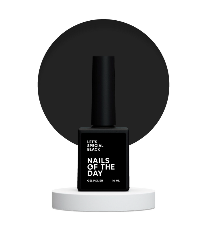 NOTD. "Let's Special" Gel Polish, Black, #033, 10 ml, чорний гель-лак #3